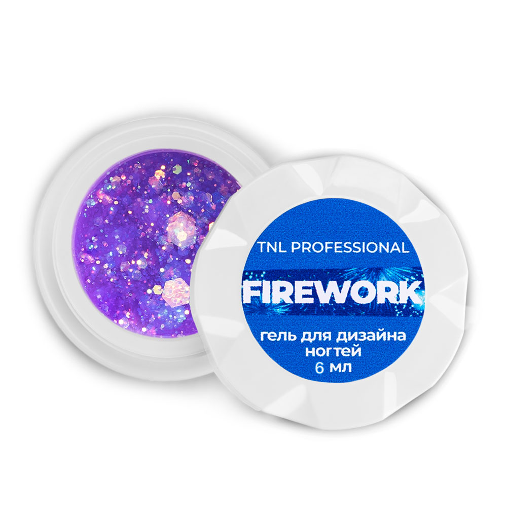 ТНЛ Гель для дизайна ногтей Firework №01 Сиреневый Залп 6 мл