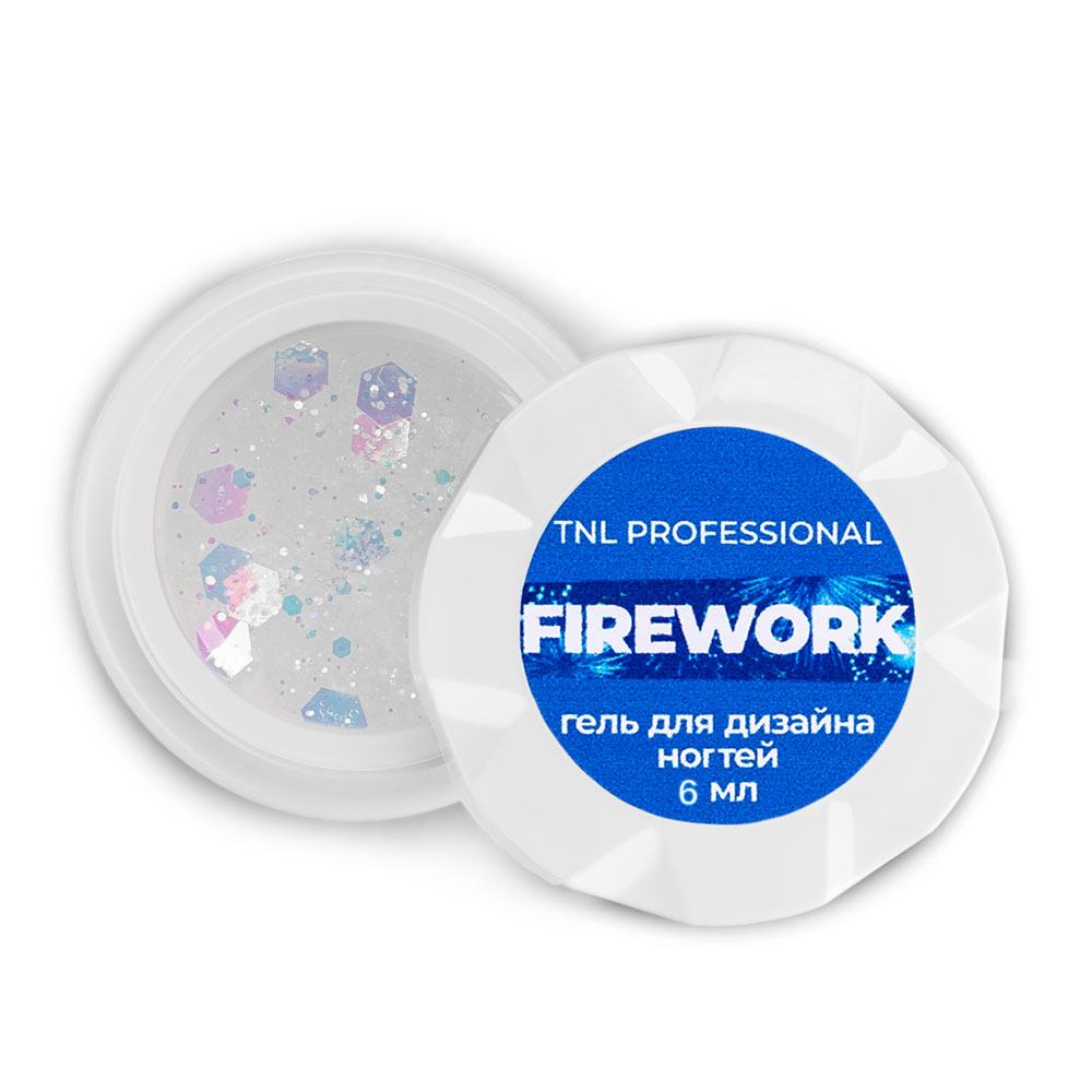 ТНЛ Гель для дизайна ногтей Firework №02 Прозрачный Залп 6 мл
