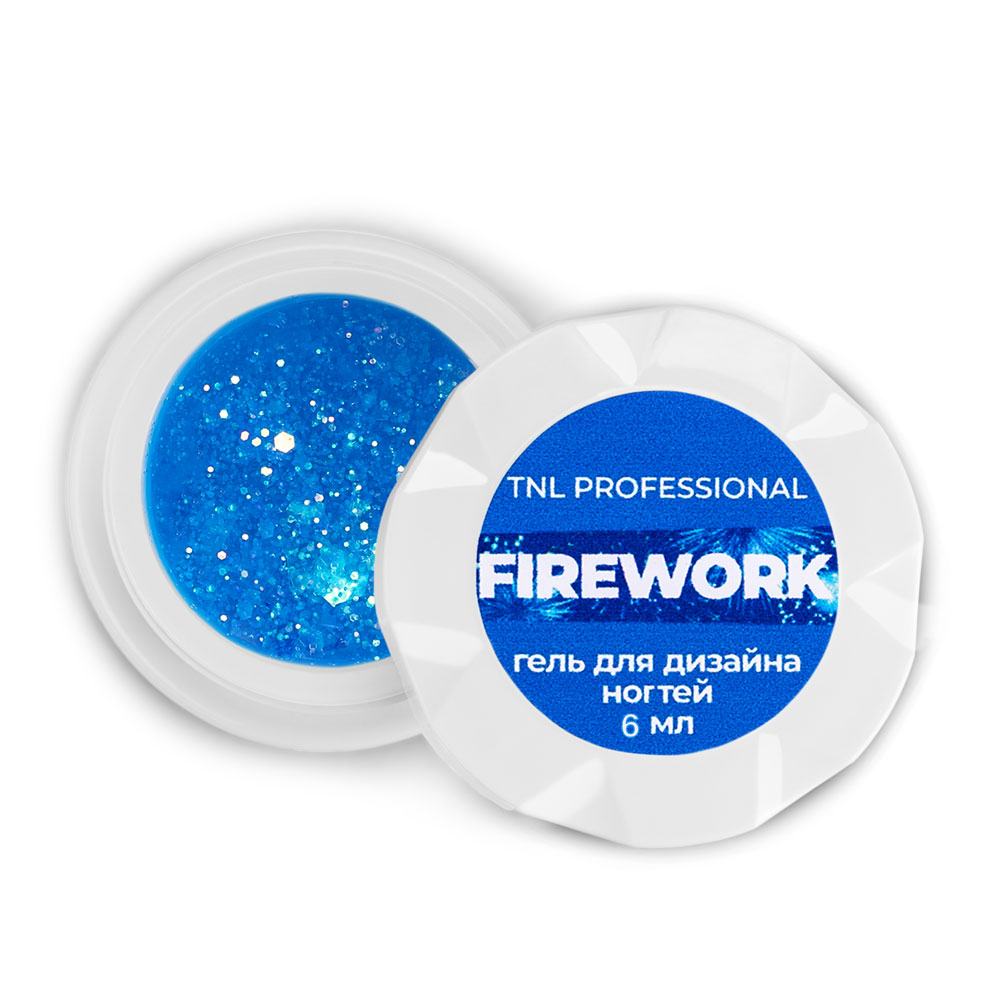 ТНЛ Гель для дизайна ногтей Firework №03 Голубой Залп 6 мл